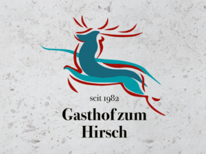 Logo und Speisekarte: Gasthof zum Hirsch